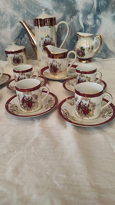 sud separatoru: Çay dəsti, rəng - Qızılı, Farfor, 6 nəfərlik, Yaponiya — 10