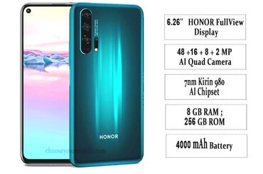 сотовый телефон honor: Honor 20 Pro, Б/у, 256 ГБ, 2 SIM