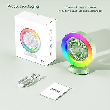 vintilyatır: LED İşıqlı Masaüstü Sərinkeş S27 | Colorful Lighting Fan . ❄️ Sərinlik — 6