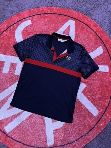 мужская футболка с рисунком: Мужская футболка, M (EU 38), Sergio Tacchini, Новый, цвет - Синий, Самовывоз, Платная доставка