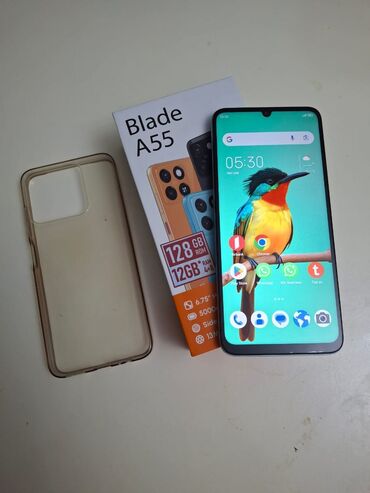 телефоны fly era nano 3: ZTE Blade A53, 128 ГБ, цвет - Синий, Отпечаток пальца