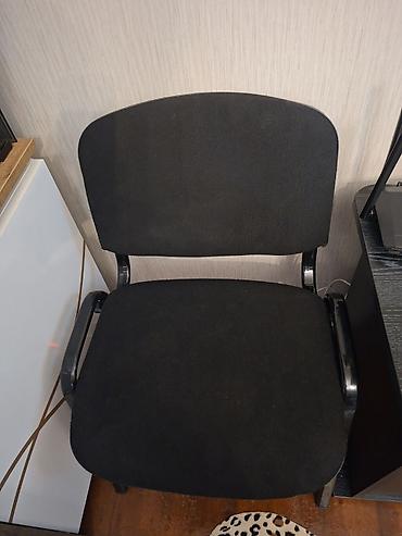 Ofis mebeli: Qara ofis/stul – metal karkaslı, yumşaq oturacaq və bel hissəsi -2 — 2