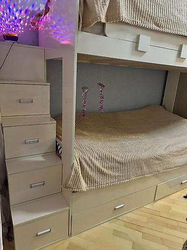 Mebel: Oğlan və qız üçün, İşlənmiş, Çarpayı, Matrassız, Siyirməli, Laminat — 2
