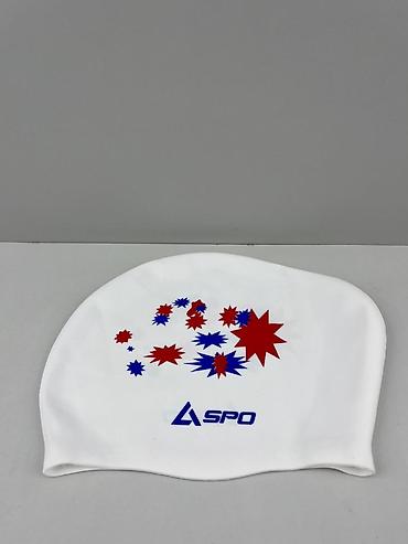 Спорт и отдых: №: 16886 Məhsulun adı: Üzgüçülük papağı Aspo, rezin, ağ, ölçü One Size — 1