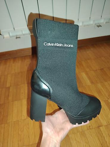 gleznjace 40: Calvin Klein Jeans ženske čizme na petu Ug 24cm - Model: sock boots sa — 3