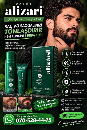 triko dest: Color Alizari – kişilər üçün saç və saqqal toniki - Saç və saqqalı — 1