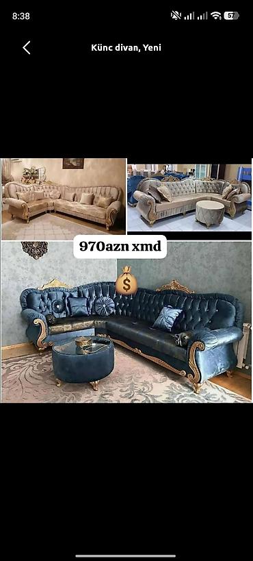 divan xacmaz: Künc divan, Yeni, Açılmayan, Parça, Şəhərdaxili pulsuz çatdırılma — 1