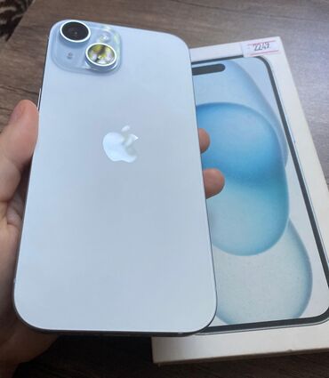 Apple iPhone: IPhone 15, 128 GB, Blue Titanium, Barmaq izi, Face ID, Sənədlərlə