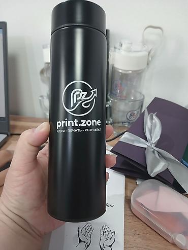 термос анимо: Термос-бутылка print.zone (черный, матовый) - Материал: нержавеющая — 1