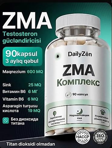 vitamin: ZMA Kompleks – testosteron gücləndiricisi Məhsul: DailyZen ZMA — 1
