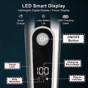 hesab satış: VGR V 107 - 5in1 trimmer dəsti / Shaver / 600mah / İPX6 / LED Displey — 6