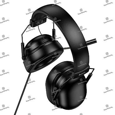 logitech 920: Проводные полноразмерные наушники, Hoco, Новый, цвет - Черный — 5