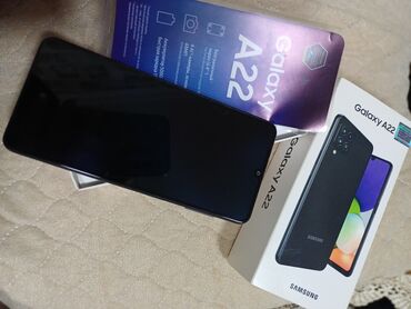 samsung tab s9 fe plus qiymeti: Samsung Galaxy A22, rəng - Qara, Barmaq izi