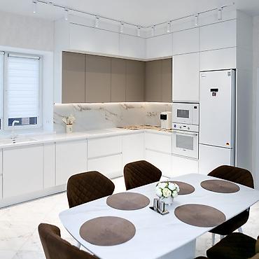 silver kitchen: Кухня от 9 000 сом/м² | 3D проект бесплатно Премиальная мебель от — 1