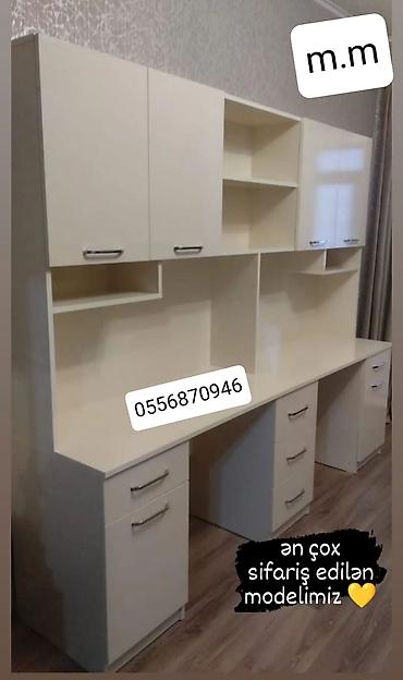 Uşaq masaları: Oğlan və qız üçün, Yeni, Siyirməsiz, Yazı masası, Stulsuz — 4