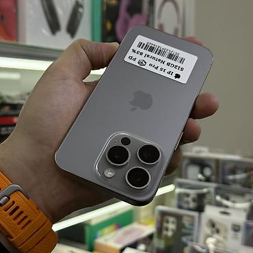 Apple iPhone: IPhone 15 Pro, Б/у, 512 ГБ, Natural Titanium, 82 % — 12