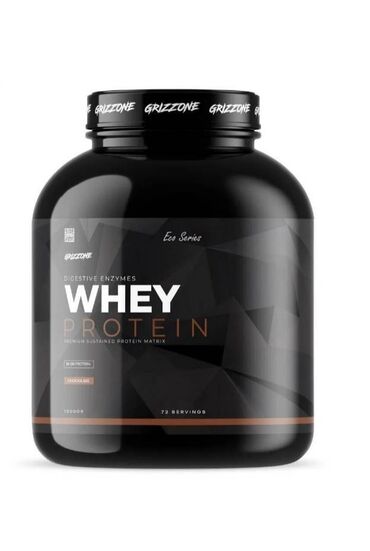 kökəlmək üçün protein: Grizzone whey protein 1,8 kg şokolad aromalı 1 həftəyə özəl olaraq