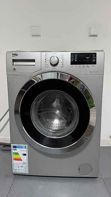 bos mini: Стиральная машина Beko, фронтальная загрузка, серебристый корпус, б/у — 1
