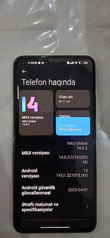 iphpne 11: Xiaomi 11 Lite, 128 GB, 
 Face ID — 7