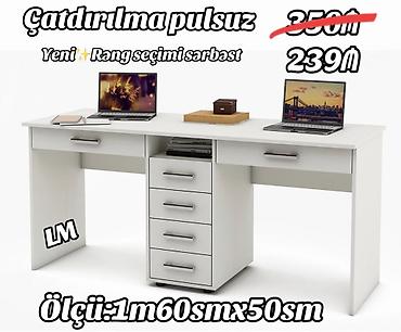 Мебель на заказ: Masa – çoxfunksiyalı iş/oxu masası - Ölçü: 1 m 60 sm x 50 sm - Rəng — 1