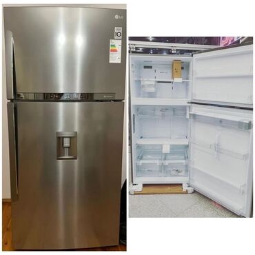 lg 9: Б/у Холодильник LG, No frost, Двухкамерный, цвет - Серый
