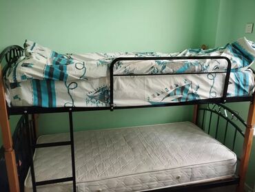 двухъярусные кровати: Б/у, Для девочки и мальчика, С матрасом, Без выдвижных ящиков, Азербайджан