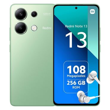 телефоны редми нот 10: Xiaomi, 13, 128 ГБ, түсү - Жашыл, 2 SIM