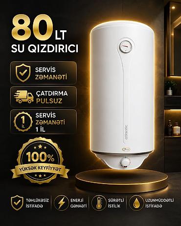 Məişət texnikası: Ariston 80 l, Yeni, Kredit yoxdur, Pulsuz çatdırılma, Rayonlara çatdırılma — 1