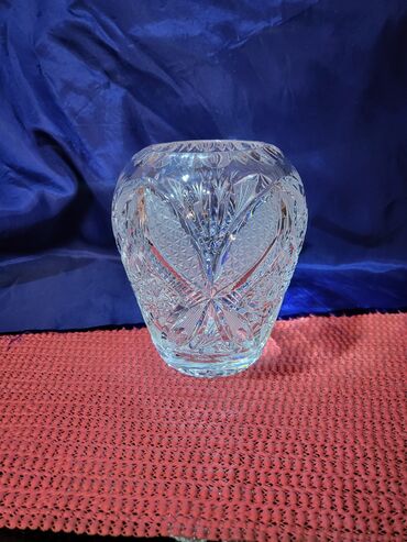 Ostali kućni dekor: Vaza nova kristal,led kristal,rucni rad. ceska. 70te. Vaza — 4