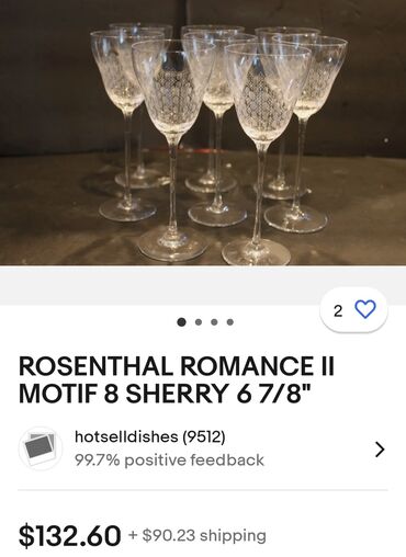 Čaše: Case Rosenthal kristal za vino,rucni rad 70te.godine Nemacka. Case — 5