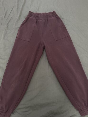 женские прямые брюки: Повседневные брюки, Широкие, Средняя талия, Осень-весна, XL (EU 42)