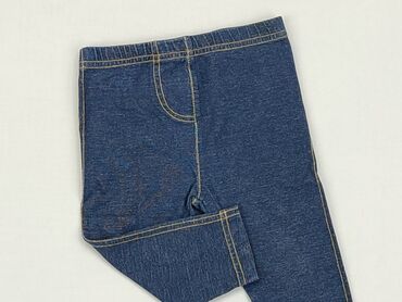 jeans leggings: Spodnie jeansowe, 9-12 m, stan - Bardzo dobry