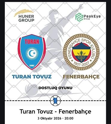 Digər idman və istirahət malları: 03.10.2026 - Turan Tovuz - Fənərbağça oyununa 1 ədəd bilet öz — 1