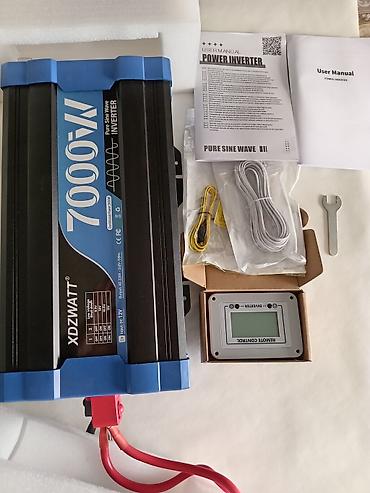 transformator satilir: 7000 Watliq invertor satiram. Tam sinusdu. 12 Voltu 220 Volta ceviren — 2