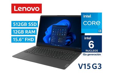 скупка компютера: Ультрабук, Lenovo, 12 ГБ ОЭТ, Intel Core i3, 15.6 ", Колдонулган, Татаал эмес тапшырмалар үчүн, эс тутум SSD
