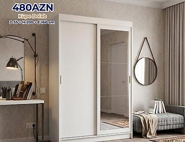 Dolablar: Kupe dolablar – sürüşkən qapılı, funksional və modern dizayn. Ölçü: D — 3