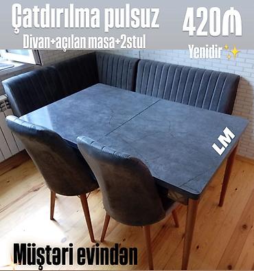 metbext divanı: Yeni, Künc divan, Mətbəx üçün, Açılan — 1