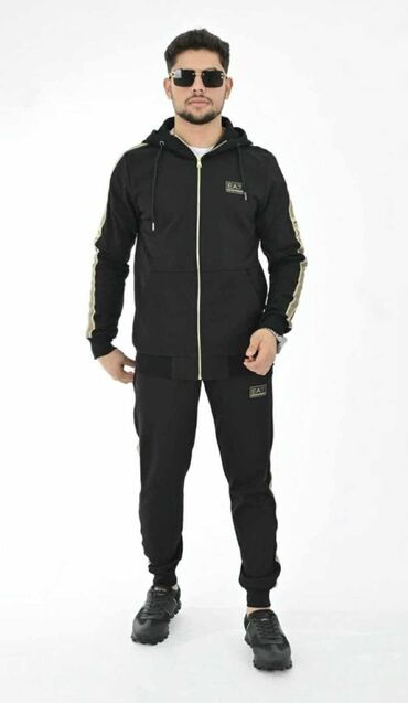 Trenerke: Komplet, S, M, L, Gucci, bоја - Crna, Pamuk — 5