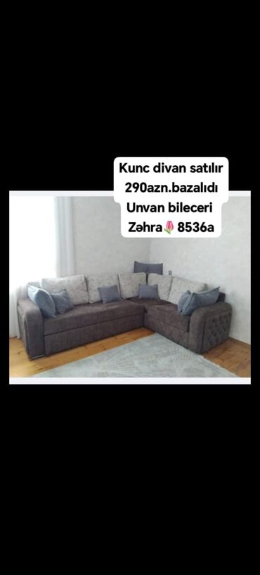 Matraslar: Künc divan, İşlənmiş, Parça, Çatdırılma yoxdur