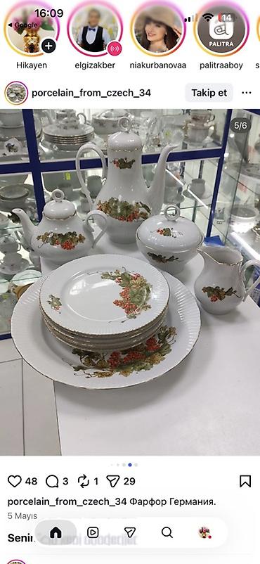 pegah kere yagi terkibi: Çay dəsti, rəng - Ağ, Farfor, Almaniya — 3