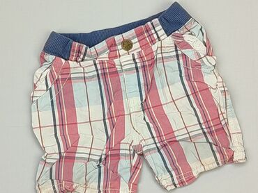 spodnie garniturowe w kratę: Szorty, Mothercare, 12-18 m, stan - Dobry