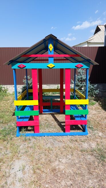 детский игровой домик: Беседка. Игровой Домик. Из дерева, крыша металлическая. Для детей и