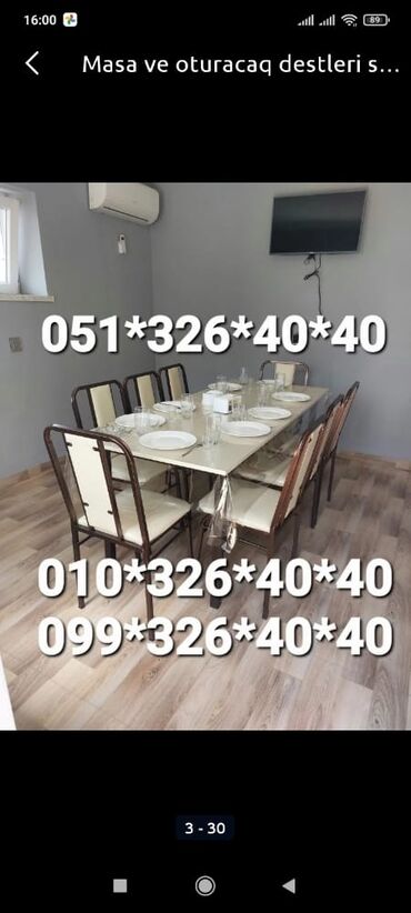 Masa və oturacaq dəstləri: Masa ve oturacaq destleri stol stul Stol stul stul stol oturacaq — 12