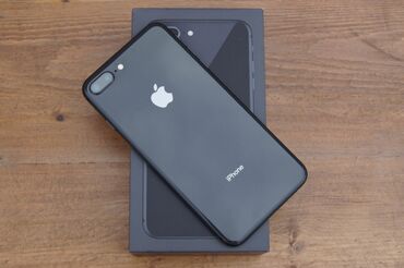 8 айфон: IPhone 8 Plus, Б/у, 64 ГБ, Jet Black, Коробка, Кабель, Зарядное устройство, 78 %