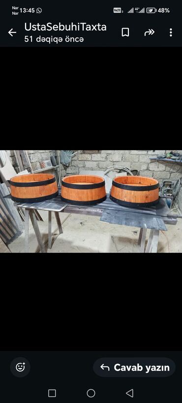 Mebellərin yığılması: Dekorativ yumru dolab-çəllək, sifarişlə hazırlanması. Restoran bar — 23