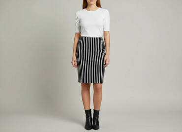 spódnice tuba prążkowane: Spódnica damska, rozmiar S