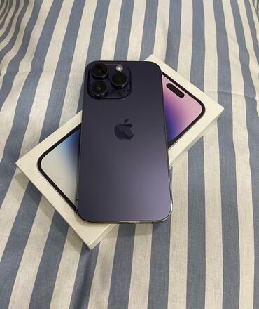 2 ci əl ayfon: IPhone 14 Pro, 128 GB, Deep Purple, Face ID, Simsiz şarj