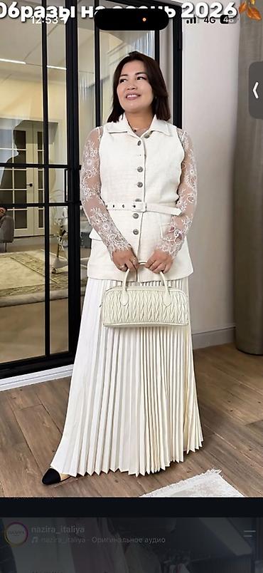 n work: Элегантный женский комплект в молочном оттенке: Италия clothe - — 1