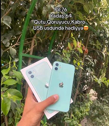 iphone 76: IPhone 11, 64 GB, Yaşıl, Face ID — 1