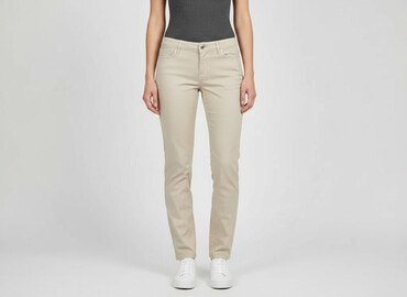 zalando chinosy damskie: Promod, Material trousers for women, size S